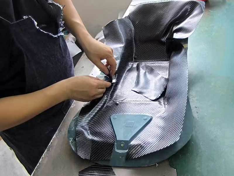 Carbon fiber layup process