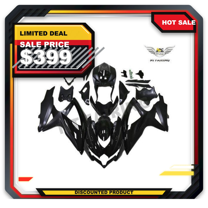 US STOCK NT Aftermarket Injection ABS Plastic Fairing Fit for GSXR 600/750 2008-2010 Glossy Matte Black N032 Available in TX