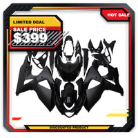 US STOCK NT Aftermarket Injection ABS Plastic Fairing Fit for GSXR 1000 2009-2016 Glossy Matte Black N041 Available in TX