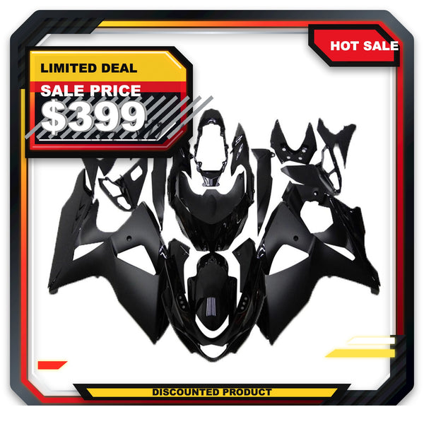 US STOCK NT Aftermarket Injection ABS Plastic Fairing Fit for GSXR 1000 2009-2016 Glossy Matte Black N041 Available in TX