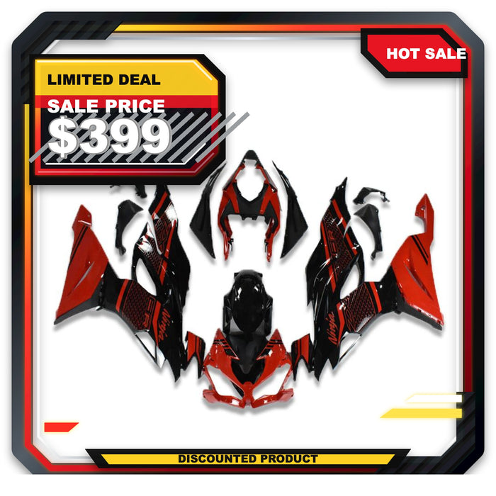 US STOCK NT Aftermarket Injection ABS Plastic Fairing Fit for ZX6R 636 2019-2023 Red Black N002 Available in CA