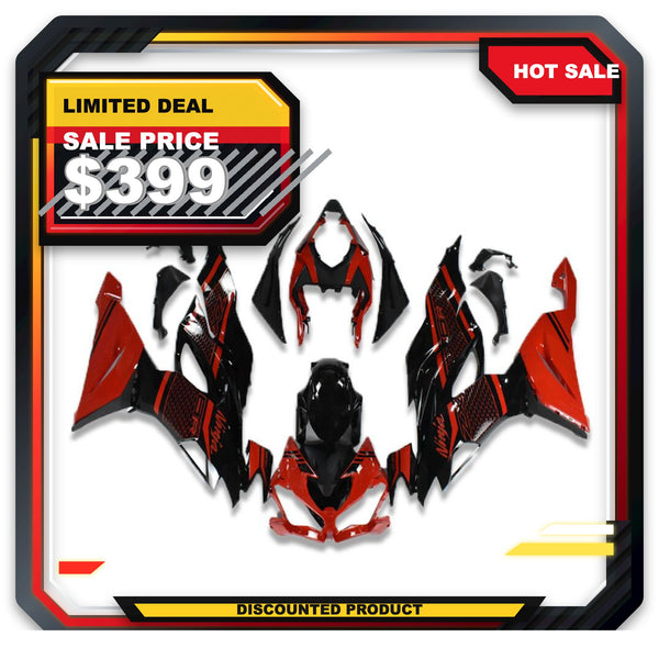 US STOCK NT Aftermarket Injection ABS Plastic Fairing Fit for ZX6R 636 2019-2023 Red Black N002 Available in CA