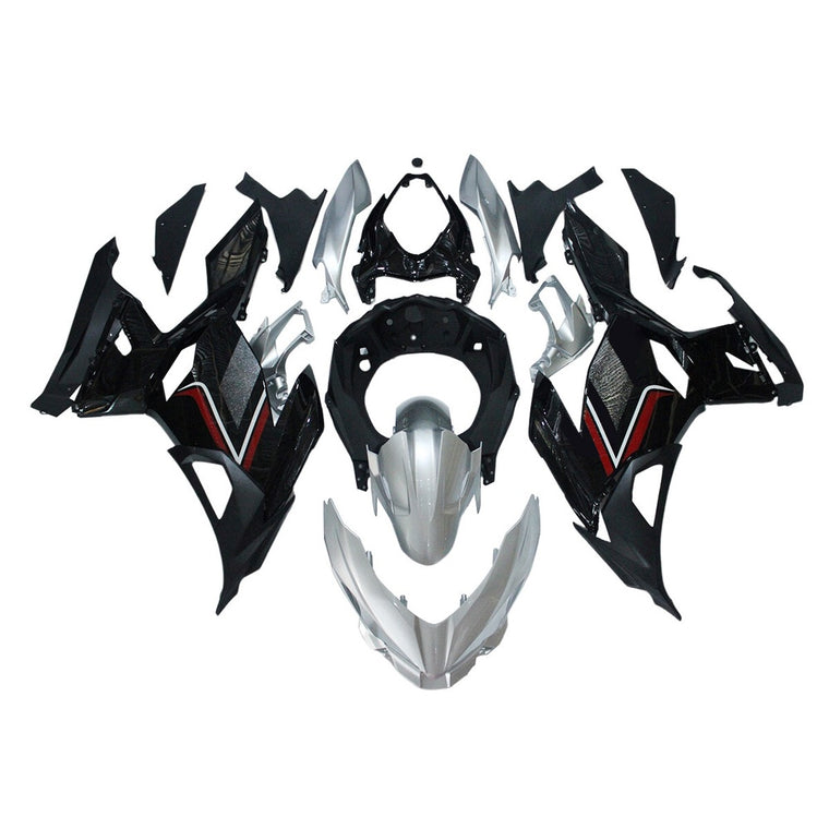 NT Fairing Fit for Kawasaki 2018-2023 EX400 N132- White Black | ABS Injection