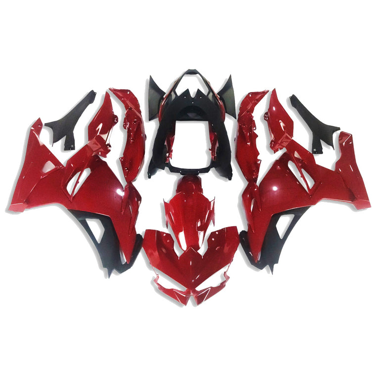 NT Fairing Fit for Kawasaki 2024-2026 EX500 S04- Carbon Fiber Look Red White Black | ABS Injection