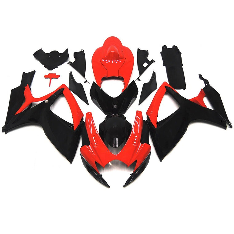 NT Fairing Fit for Suzuki 2006-2007 GSXR600/750 N155- Red White Black | ABS Injection