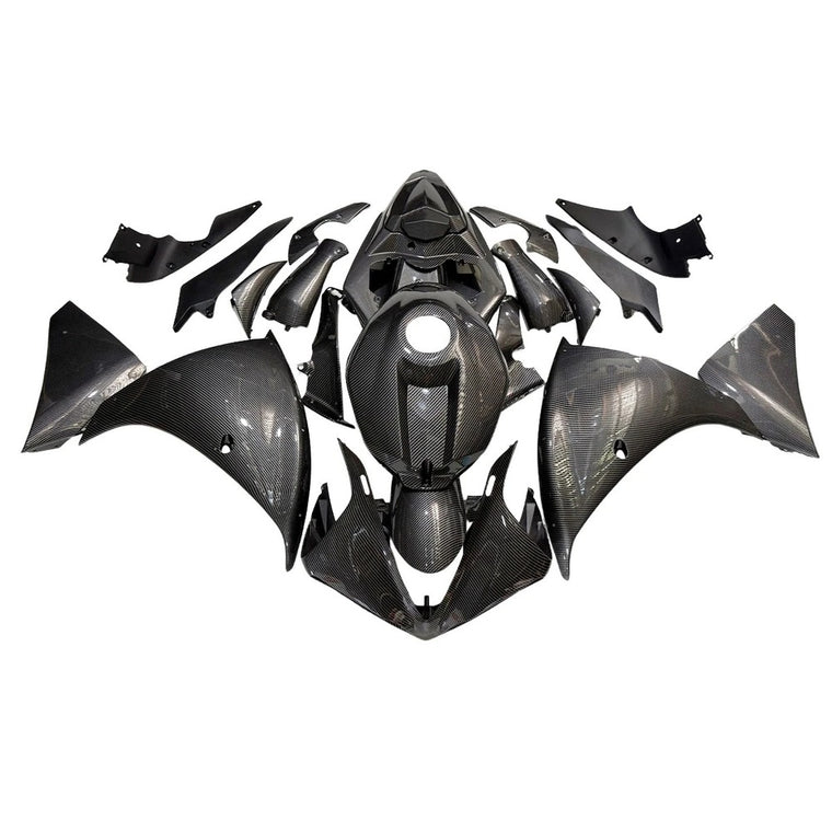 NT Fairing Fit for Yamaha 2009-2011 YZF-R1 S01- Black Carbon Fiber Look | ABS Injection