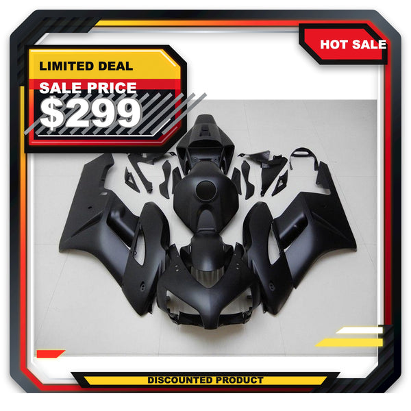 US STOCK NT Aftermarket Injection ABS Plastic Fairing Fit for CBR1000RR 2004-2005 Matte Black N126 Available in CA