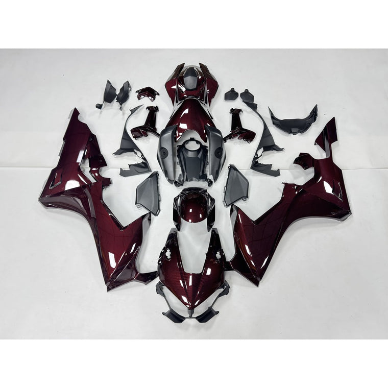 NT Fairing Fit for Honda 2017-2026 CBR1000RR S006- Burgundy Black Carbon Fiber Look | ABS Injection, US Stock