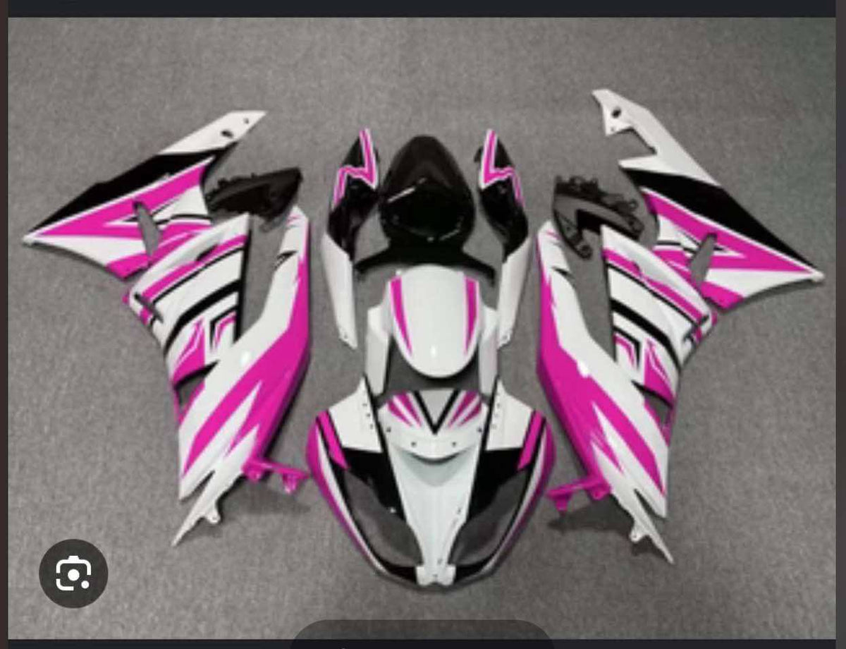 NT Fairing Fit for Kawasaki 2008-2012 EX250 N089- Pink White | ABS Injection