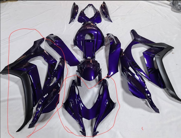 NT Aftermarket ABS Plastic Injection Right Side Fairing and Nose Fairing Fit for ZX10R 2016-2020