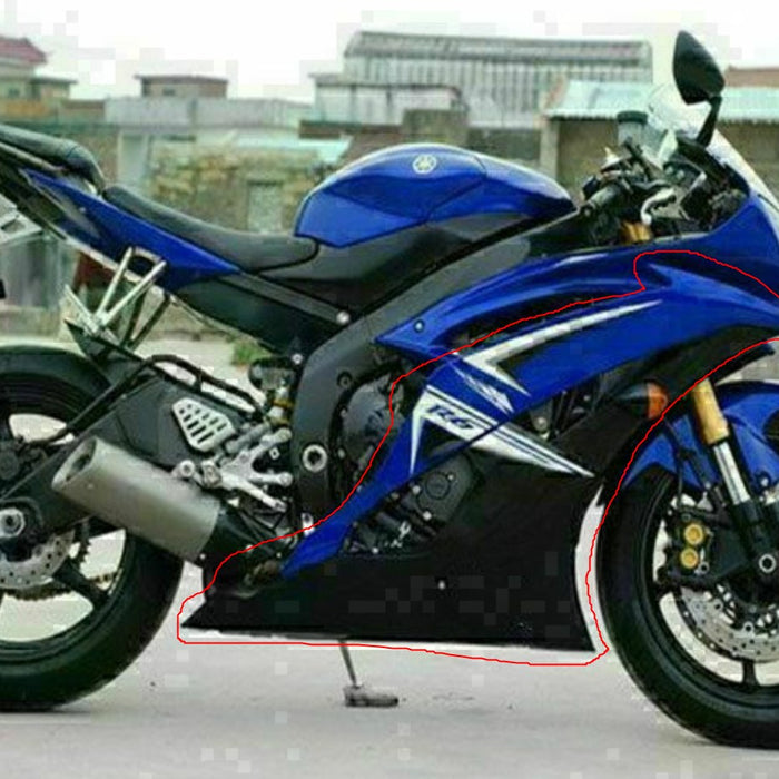 Aftermarket ABS Plastic Right Side Mid and Lower Fairing Fit for YZF R6 2008-2016