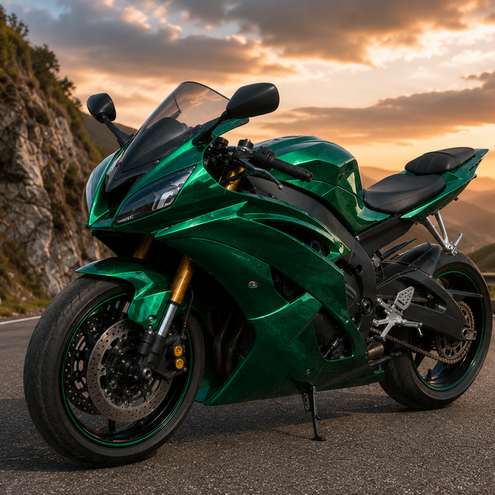US STOCK NT Aftermarket Injection ABS Plastic Fairing Fit for Yamaha 2008-2016 YZF R6 Dark Green Black N166 Available in CA
