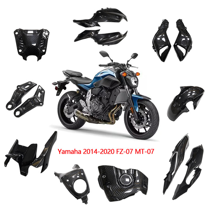 NT 100% Real 3K Twill Carbon Fiber Pieces Fit for Yamaha 2014-2020 FZ07 MT07