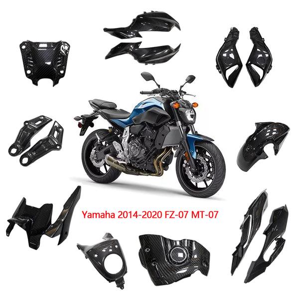 NT 100% Real 3K Twill Carbon Fiber Pieces Fit for Yamaha 2014-2020 FZ07 MT07