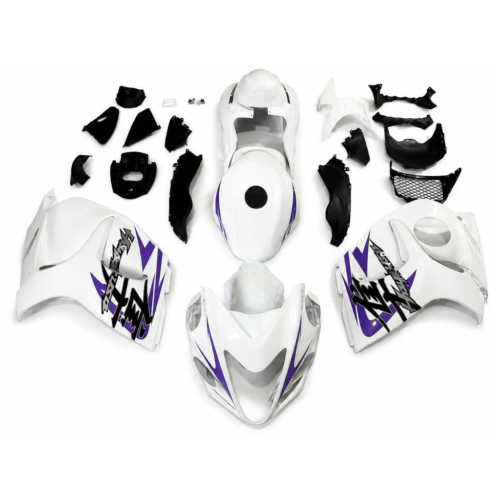 NT Fairing Fit for Suzuki 2008-2020 Hayabusa GSXR 1300 N111- White Black Purple | ABS Injection - 1