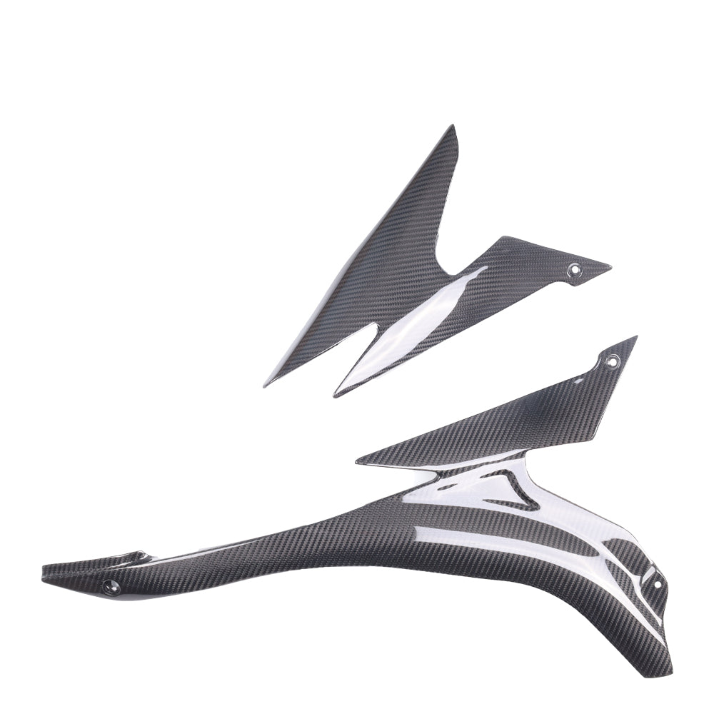 NT 2007-2008 Kawasaki Ninja ZX6R Seat Side Panels - 100% Carbon Fiber