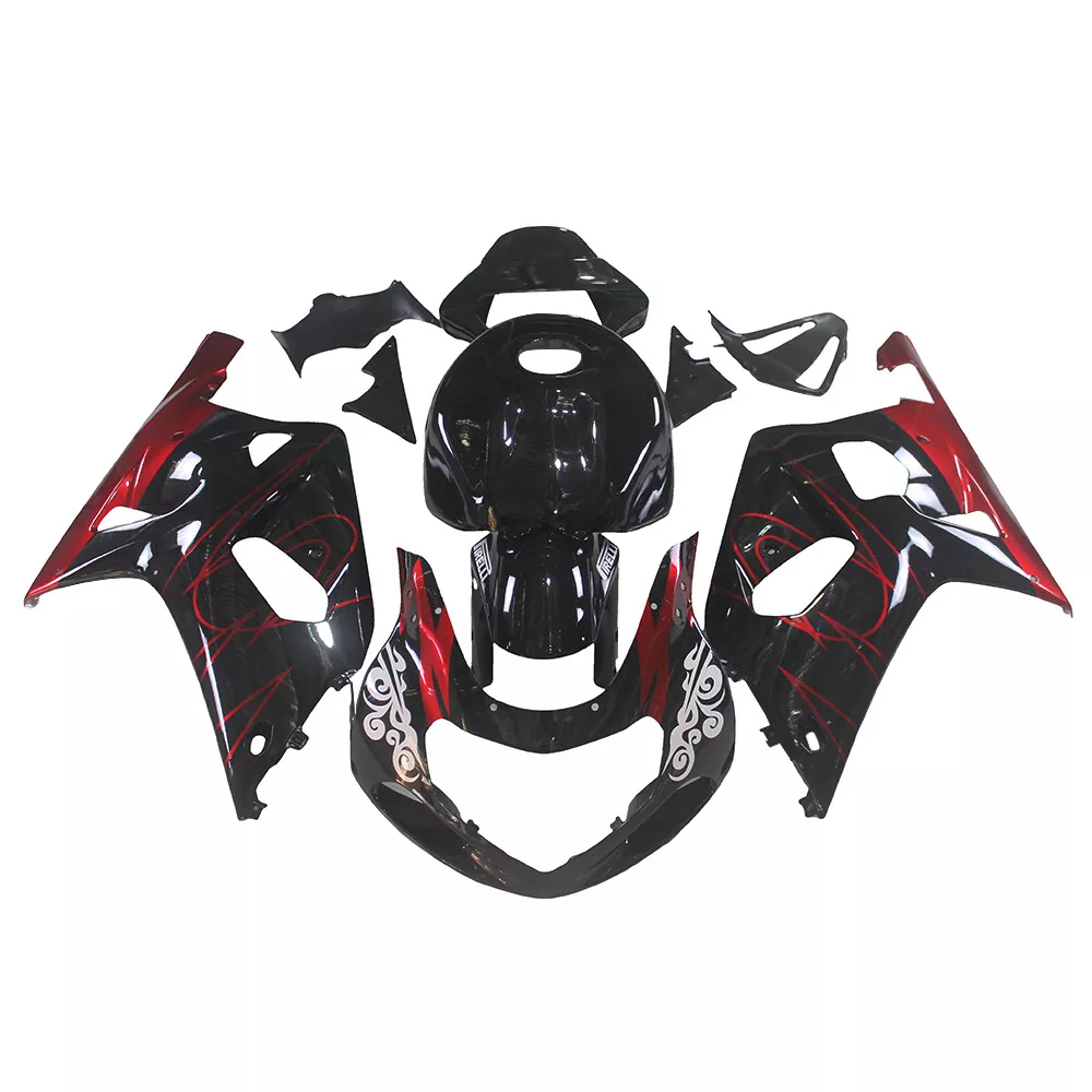 NT Fairing Fit for Suzuki 2001-2003 GSXR600/750 U101- Black Red | ABS Injection, US Stock