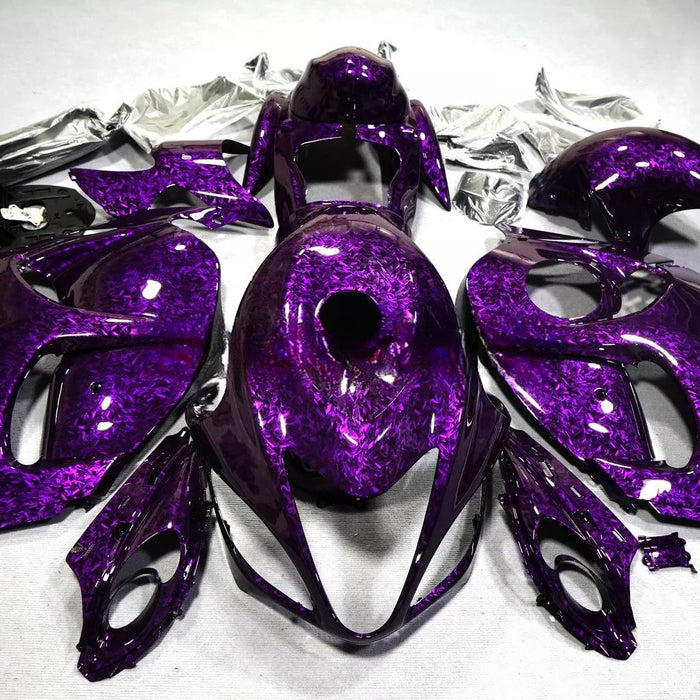 US STOCK NT Aftermarket Injection ABS Plastic Fairing Fit for GSXR 1300 Hayabusa 2008-2020 Purple Forged Carbon Fiber Look S05 Available in CA