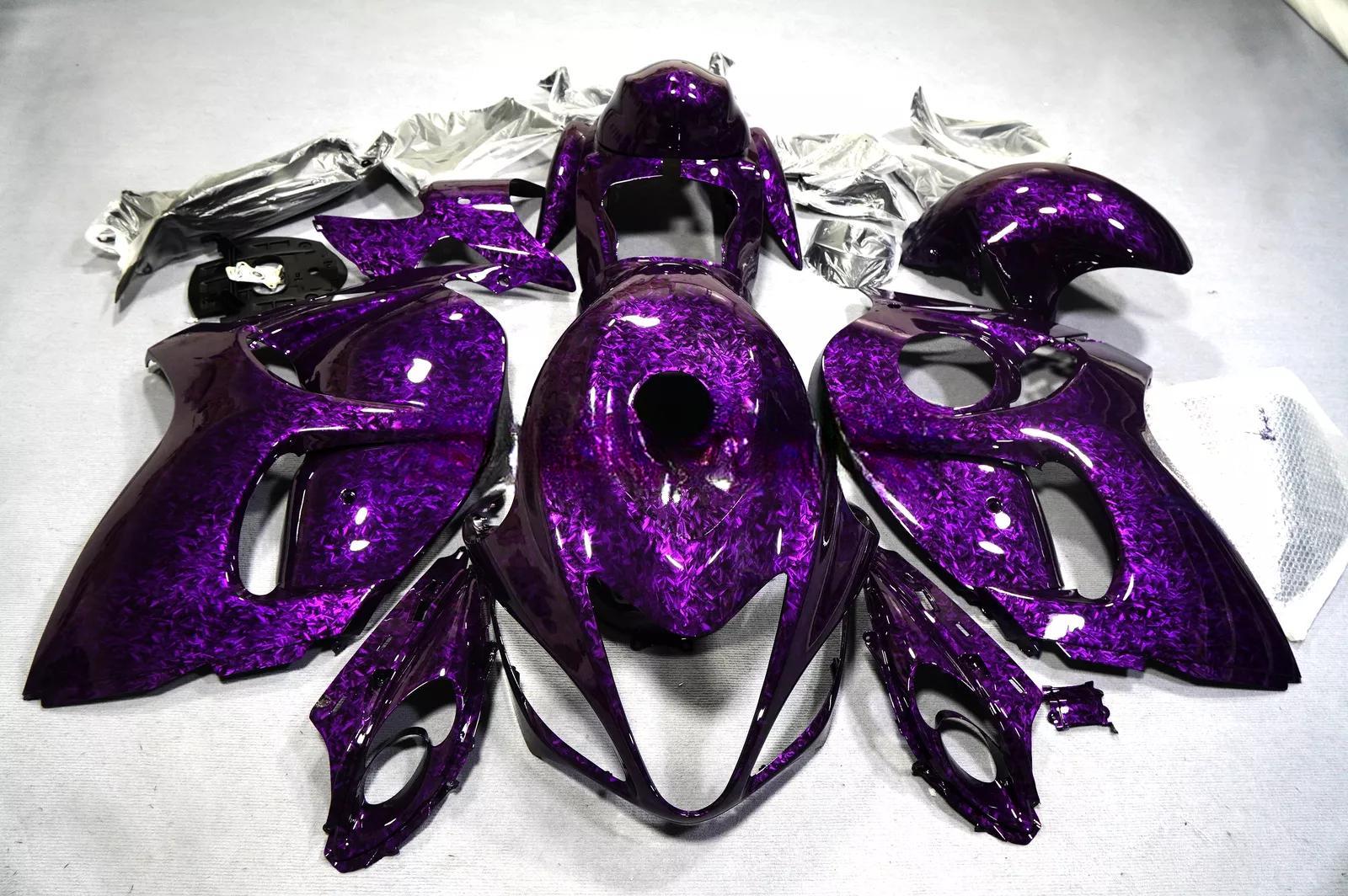 NT Fairing Fit for Suzuki 2008-2020 Hayabusa GSXR 1300 S05- Purple Forged Carbon Fiber Look | ABS Injection