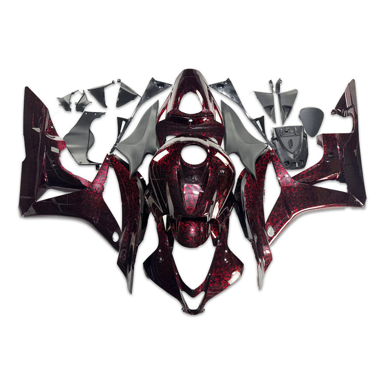 NT Fairing Fit for Honda 2007-2008 CBR600RR S05- Red Forged Carbon Fiber Look | ABS Injection