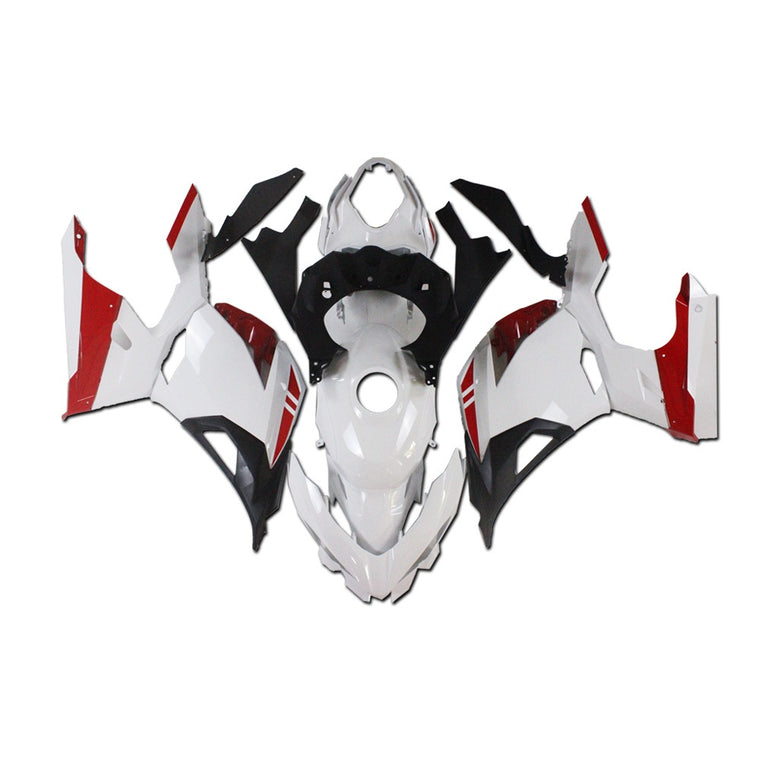 NT Fairing Fit for Kawasaki 2018-2023 EX400 U049- White Red | ABS Injection