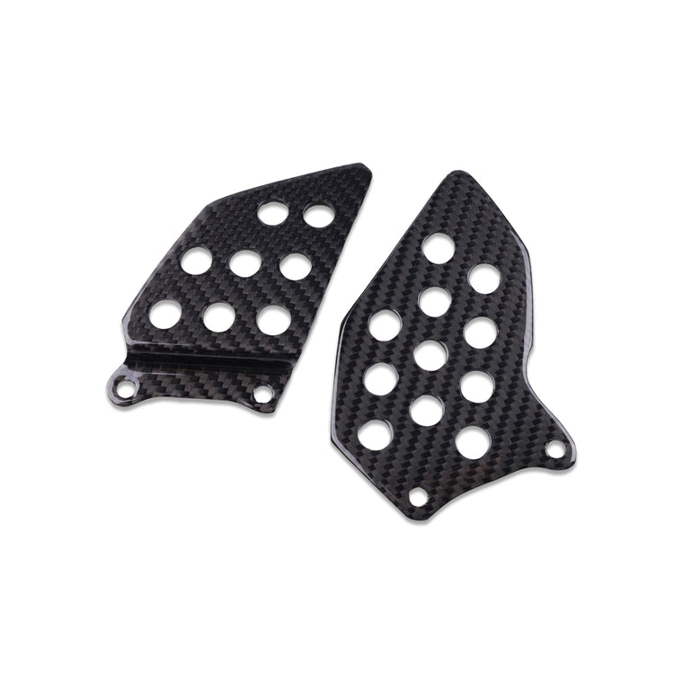 NT 2003-2025 Honda CBR600RR Heel Plates - 100% Carbon Fiber Black Guard a0