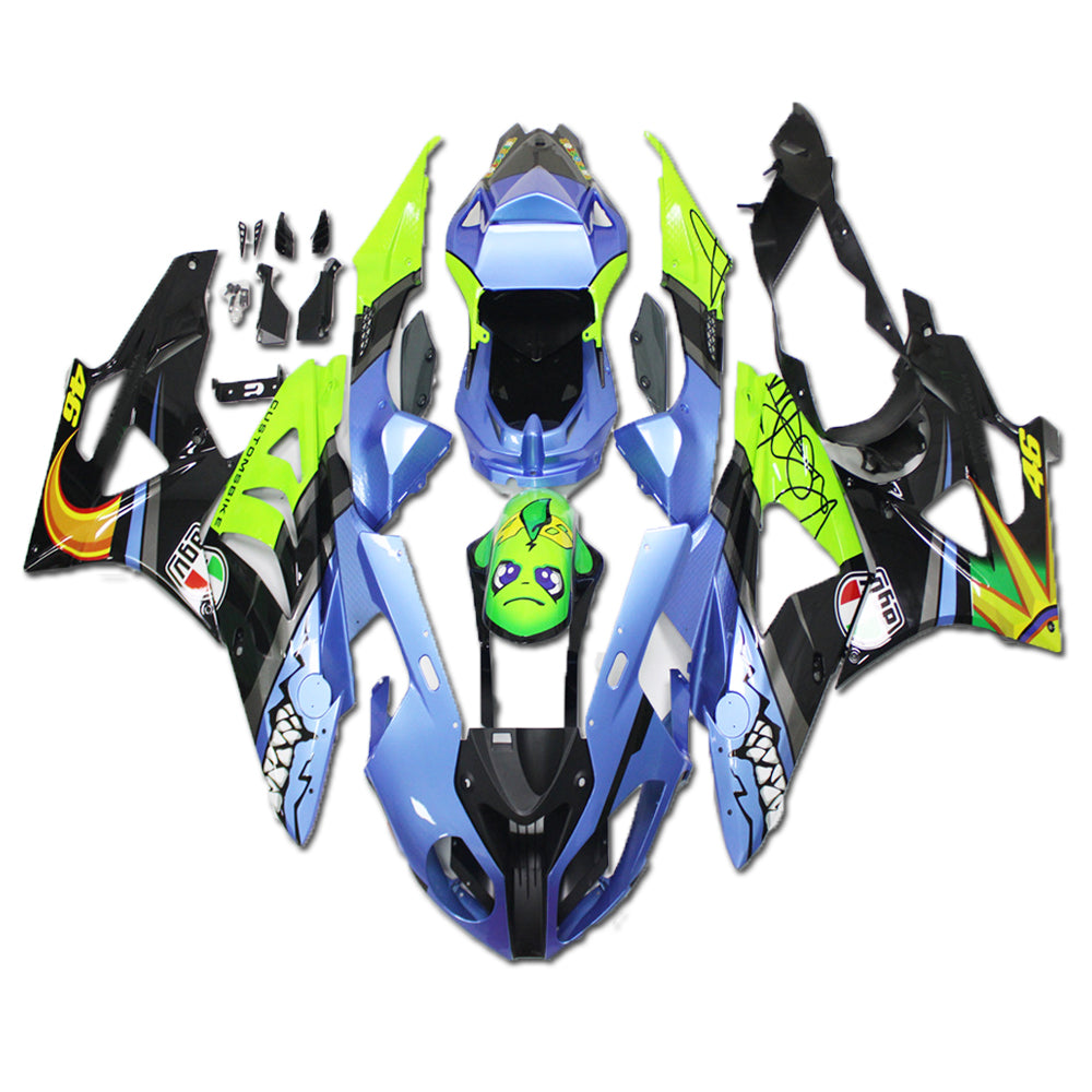NT Fairing Fit for BMW 2009-2014 S1000RR A012- Blue Shark Teeth | ABS Injection