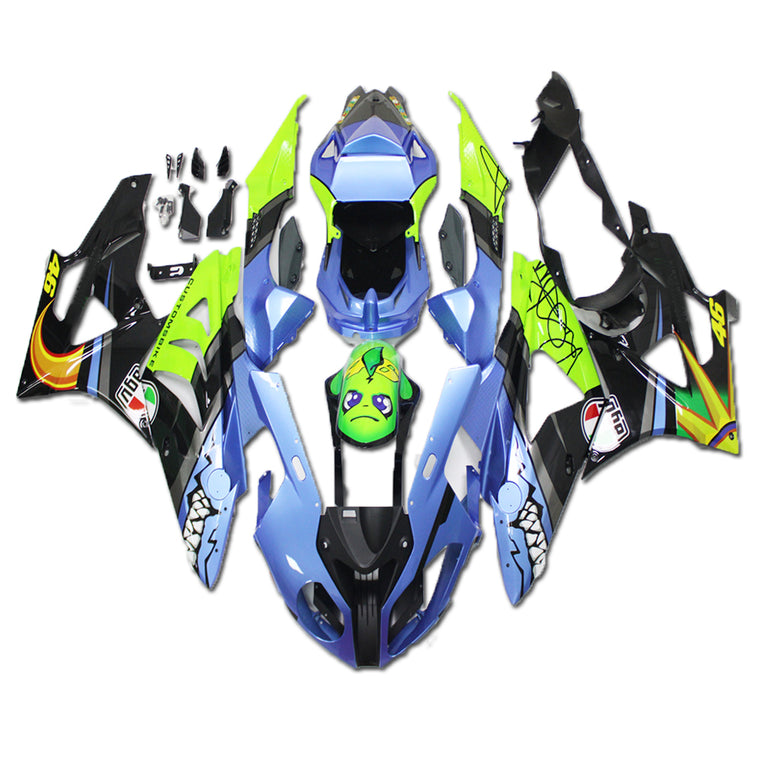 NT Fairing Fit for BMW 2009-2014 S1000RR A012- Blue Shark Teeth | ABS Injection