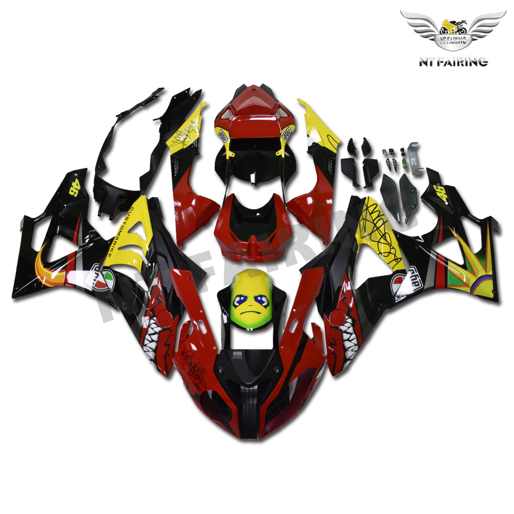 NT Fairing Fit for BMW 2009-2014 S1000RR A008- Red Shark Teeth | ABS Injection