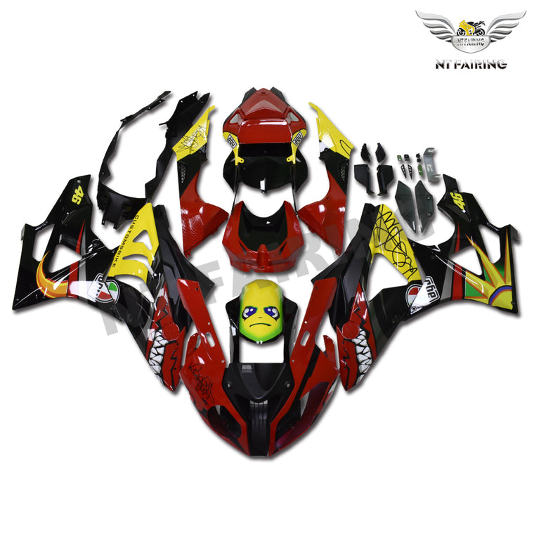 NT Fairing Fit for BMW 2009-2014 S1000RR A008- Red Shark Teeth | ABS Injection