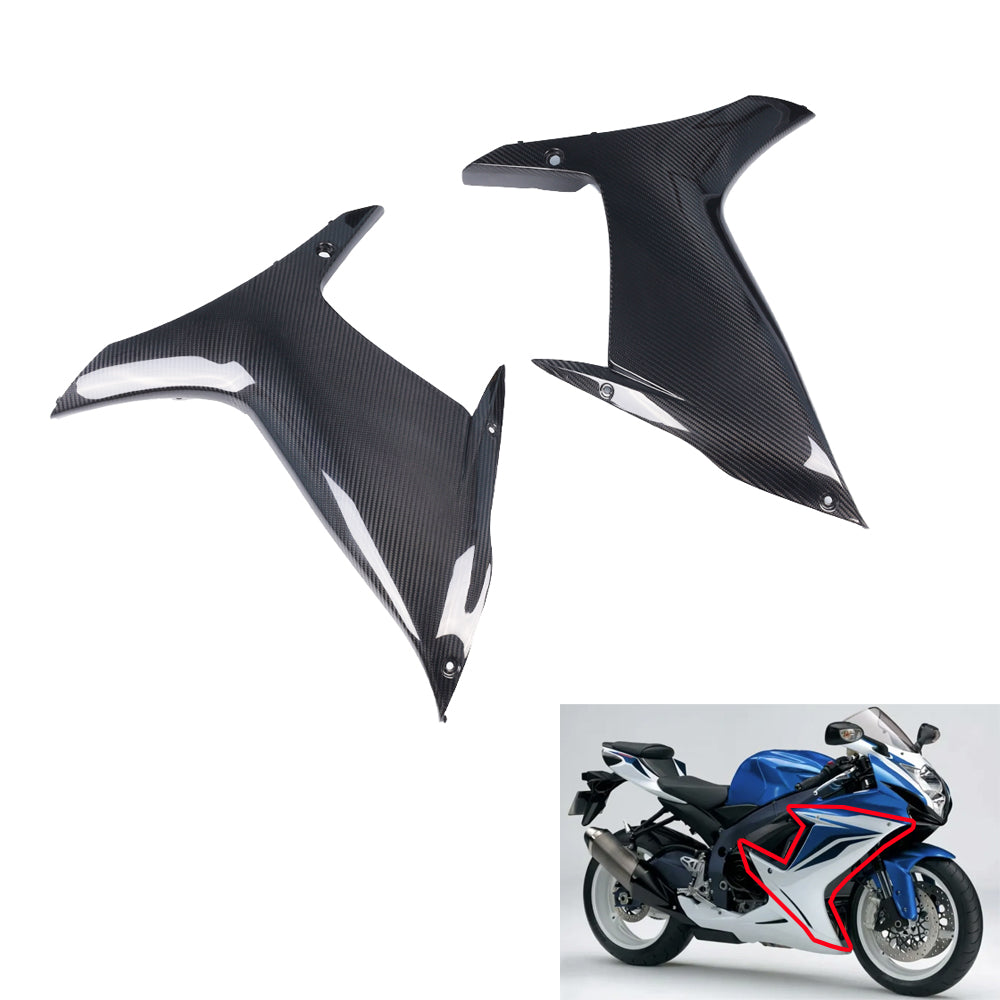 NT FAIRING Real 3K Carbon Fiber Upper Side Fairing for Suzuki 2011-2027 GSXR 600/750, Glossy 2x2 Twill Weave