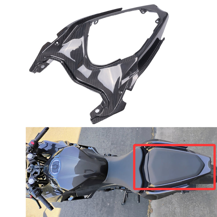 NT FAIRING Real 3K Carbon Fiber Tail Fairing for Kawasaki Ninja 2018-2023 EX400 400R, Glossy 2x2 Twill Weave