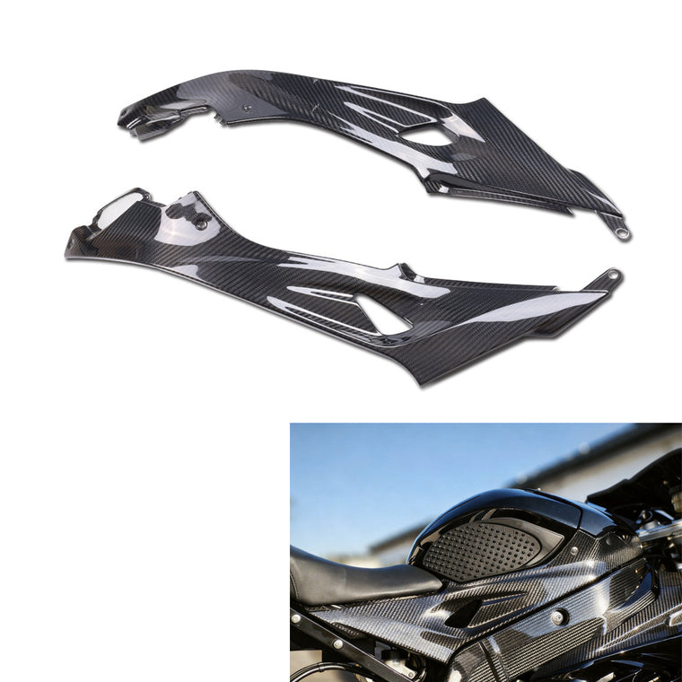 NT FAIRING Real 3K Carbon Fiber Gas Tank Side Trim Cover Panel Cowl Fairing for BMW 2015-2018 S1000RR, Glossy 2x2 Twill Weave