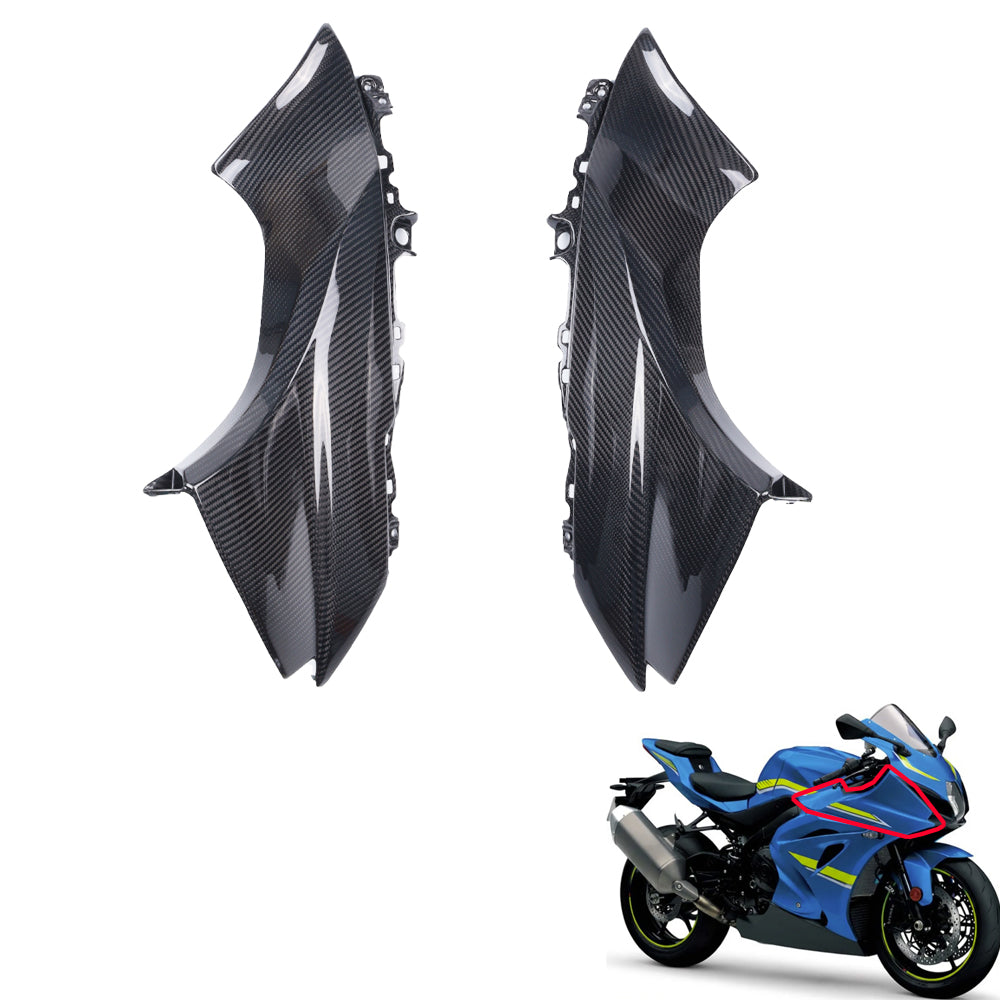 NT FAIRING Real 3K Carbon Fiber Air Duct Covers for Suzuki 2017-2026 GSXR 1000, Glossy 2x2 Twill Weave