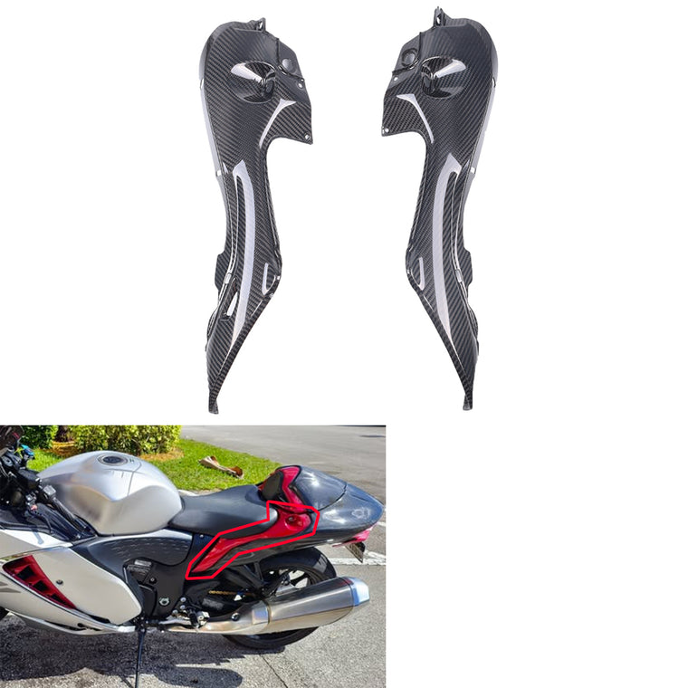 NT FAIRING Real 3K Carbon Fiber Tail Fairings for Suzuki 2021-2026 Gen3 Hayabusa, Glossy 2x2 Twill Weave