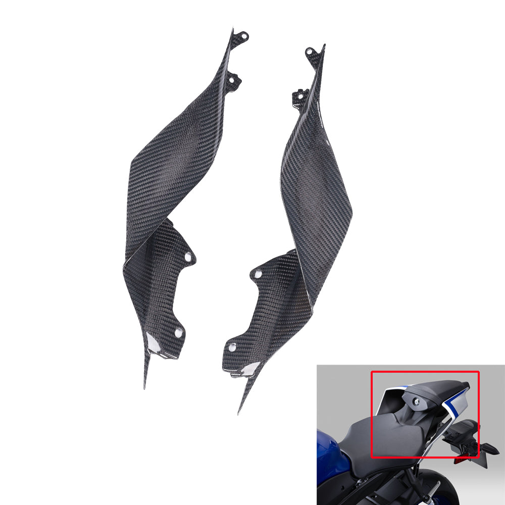 NT FAIRING Real 3K Carbon Fiber Rear Tail Side Seat Cover Panel Fairing for Yamaha 2017-2024 YZF R6, Glossy 2x2 Twill Weave