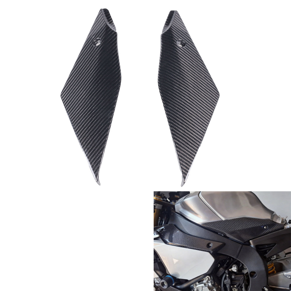 NT FAIRING Real 3K Carbon Fiber Tank Side Panels for Yamaha 2020-2024 YZF R1, Glossy 2x2 Twill Weave