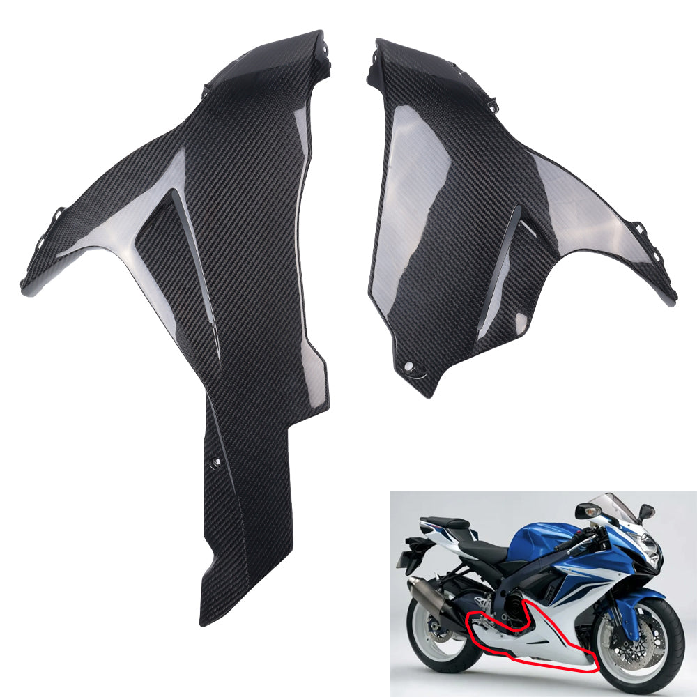 NT FAIRING Real 3K Carbon Fiber Belly Pan for Suzuki 2011-2027 GSXR 600/750, Glossy 2x2 Twill Weave