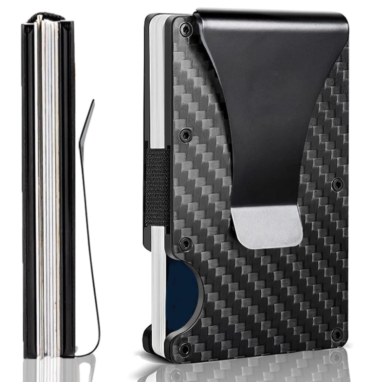 Carbon Fiber Minimalist Wallet with RFID Blocking