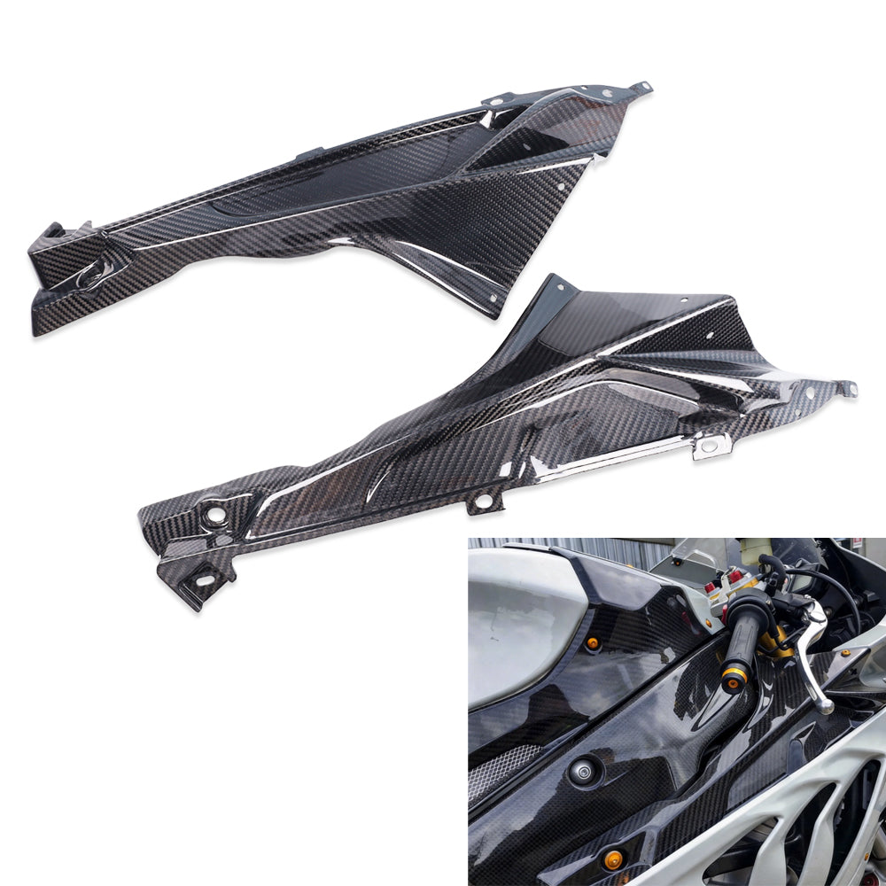 NT FAIRING Real 3K Carbon Fiber Upper Side Fairing for BMW 2009-2014 S1000RR, Glossy 2x2 Twill Weave