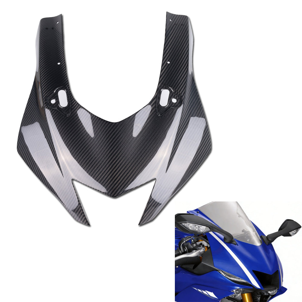 NT FAIRING Real 3K Carbon Fiber Front Nose Fairing for Yamaha 2017-2024 YZF R6, Glossy 2x2 Twill Weave
