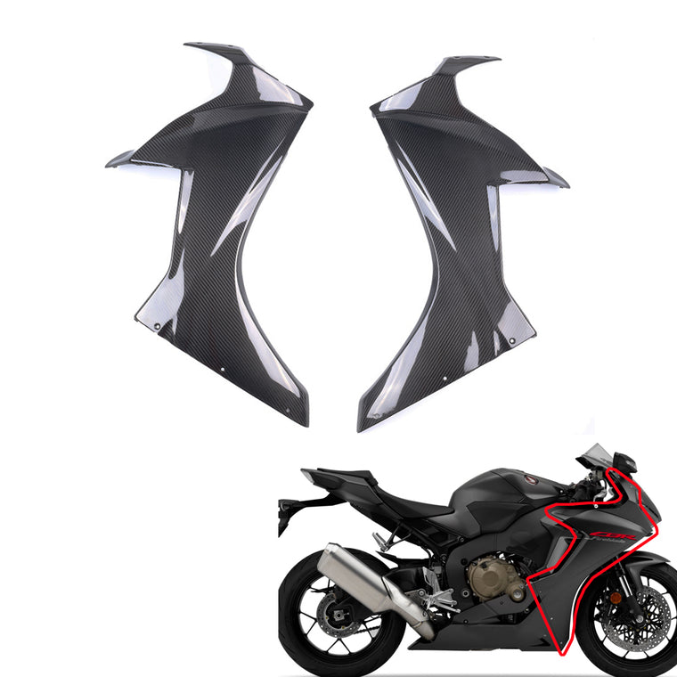 NT FAIRING Real 3K Carbon Fiber Side Upper Fairings for Honda 2017-2026 CBR1000RR CBR 1000RR, Glossy 2x2 Twill Weave