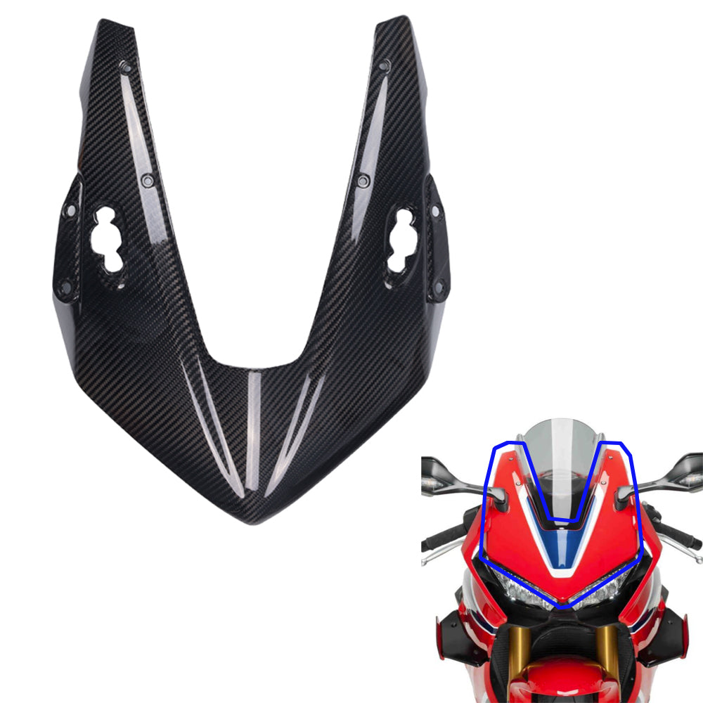 NT FAIRING Real 3K Carbon Fiber Upper Front Fairing Cowl for Honda 2017-2026 CBR1000RR CBR 1000RR, Glossy 2x2 Twill Weave