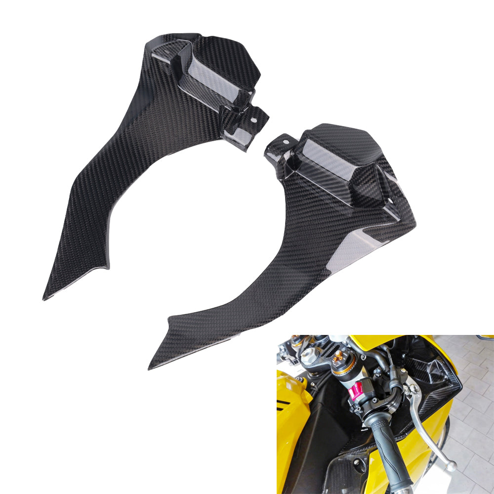 NT FAIRING Real 3K Carbon Fiber Ram Air Cover Intake Covers for Yamaha 2015-2019 R1 R1M R1S, Glossy 2x2 Twill Weave