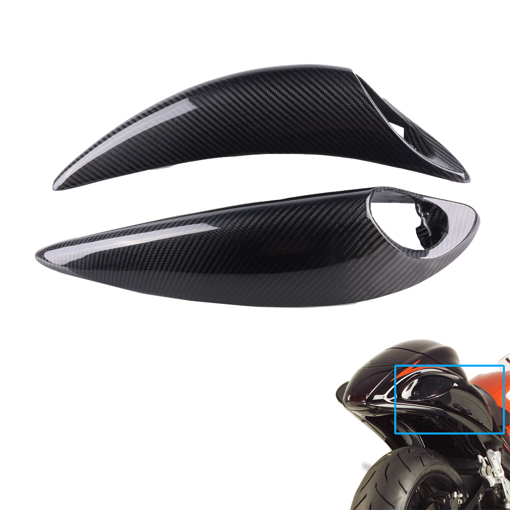 NT FAIRING Real 3K Carbon Fiber Side Seat Section Covers for Suzuki 2008-2020 Gen2 Hayabusa, Glossy 2x2 Twill Weave