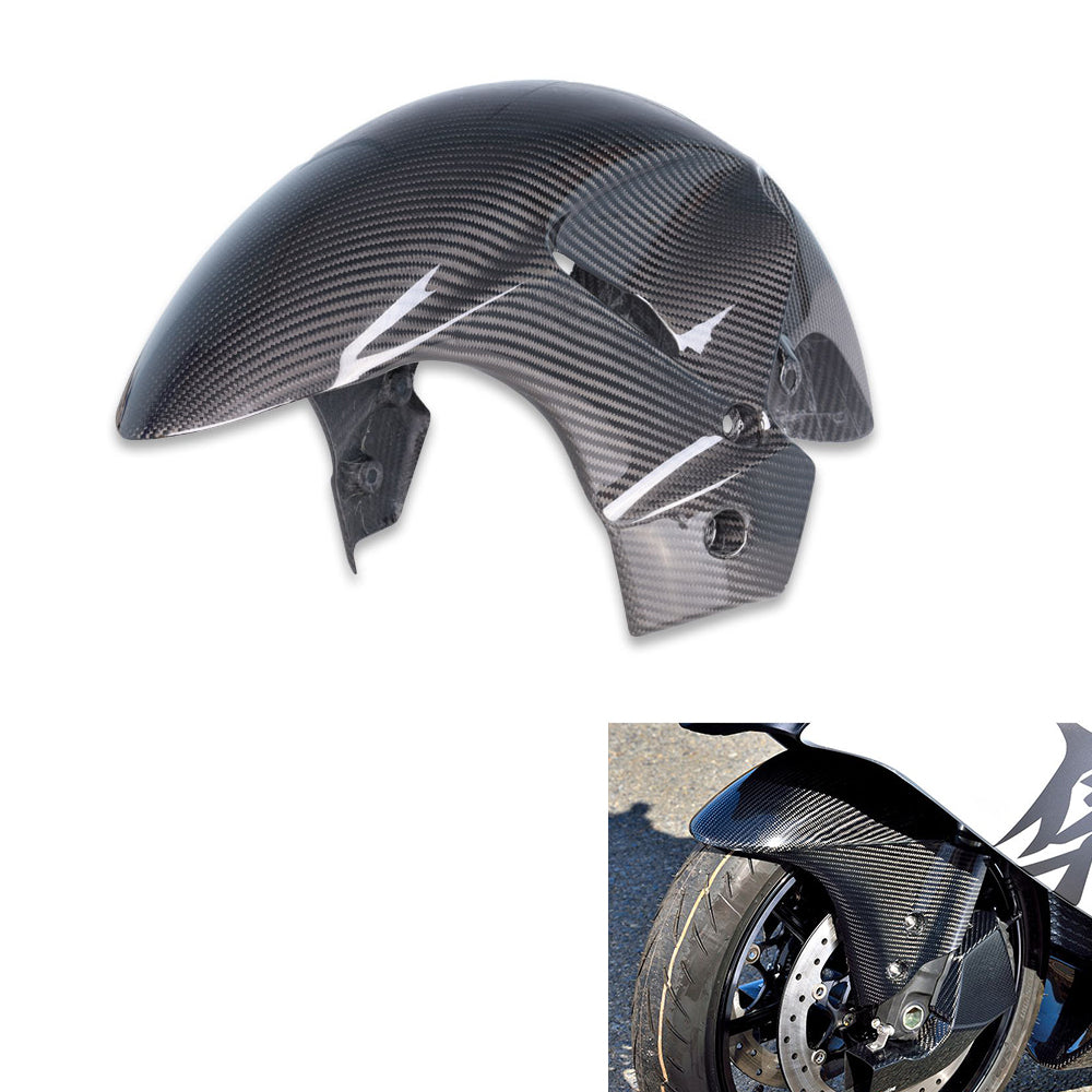 NT FAIRING Real 3K Carbon Fiber Front Fender Mudguard Fairing for Suzuki 2021-2026 Gen3 Hayabusa, Glossy 2x2 Twill Weave