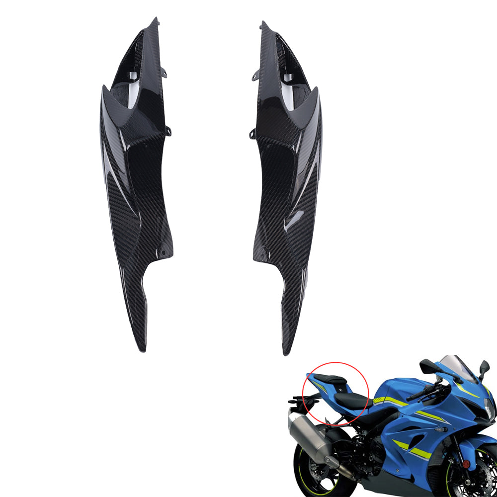 NT FAIRING Real 3K Carbon Fiber Tail Side Fairings for Suzuki 2011-2027 GSXR 600/750, Glossy 2x2 Twill Weave