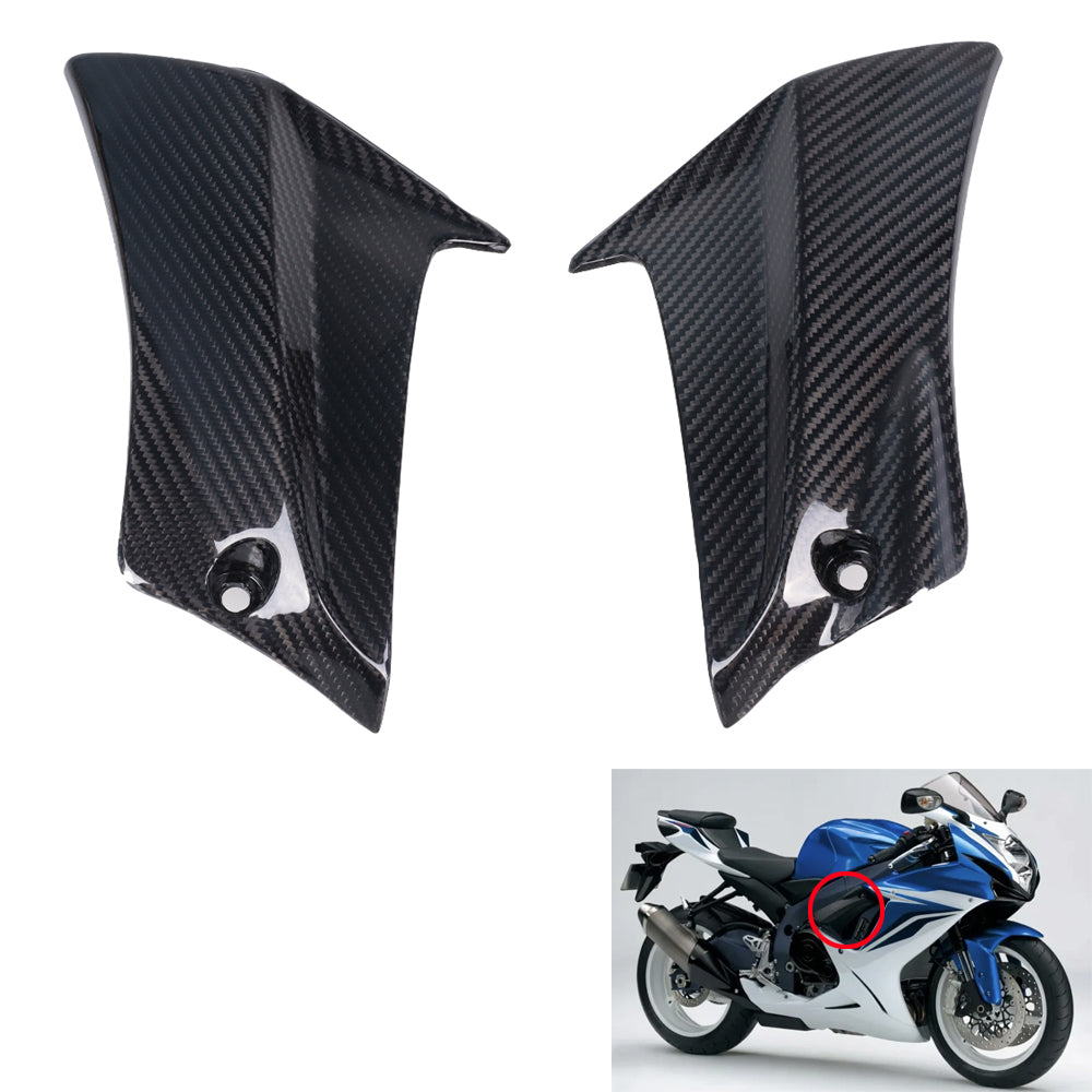 NT FAIRING Real 3K Carbon Fiber Side Knee Fairings for Suzuki 2011-2027 GSXR 600/750, Glossy 2x2 Twill Weave