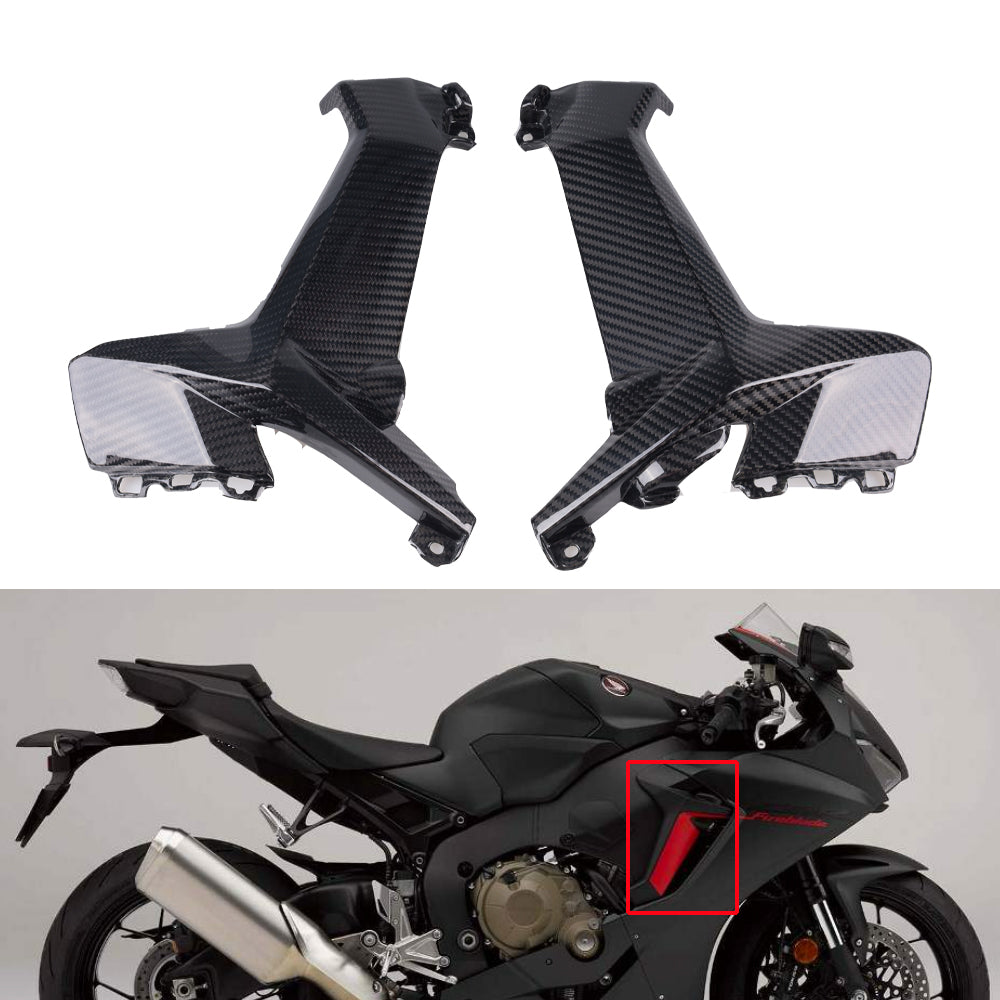 NT FAIRING Real 3K Carbon Fiber Inner Side Panels for Honda 2017-2026 CBR1000RR CBR 1000RR, Glossy 2x2 Twill Weave
