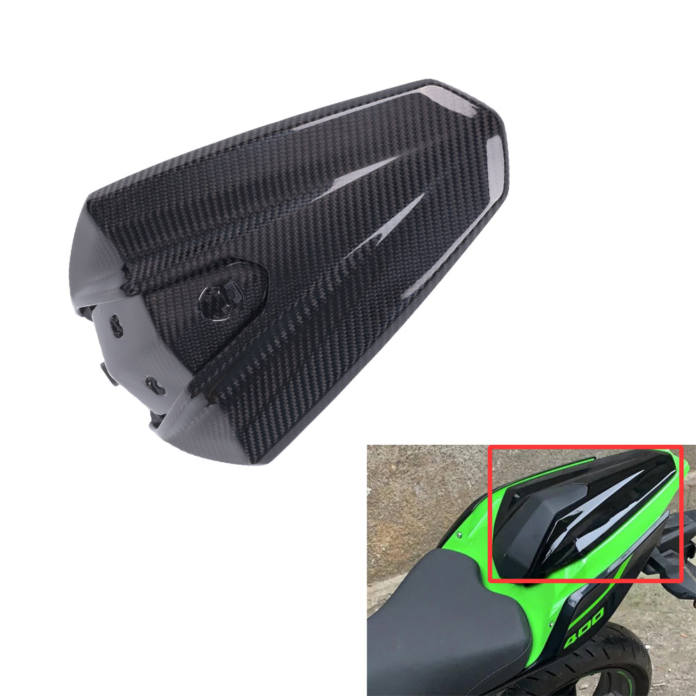 NT FAIRING Real 3K Carbon Fiber Seat Cowl for Kawasaki Ninja 2018-2023 EX400 400R, Glossy 2x2 Twill Weave